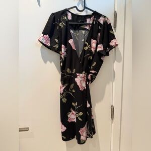 Dynamite Black Floral Mini Dress